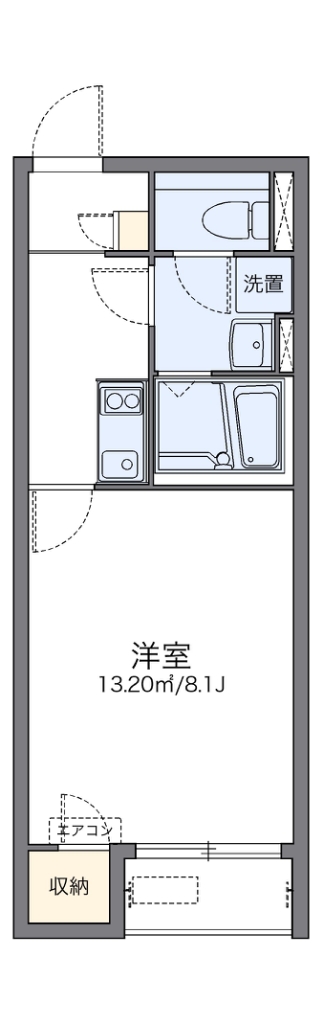 レオネクストブルーハイツ小笹 202号室 間取り