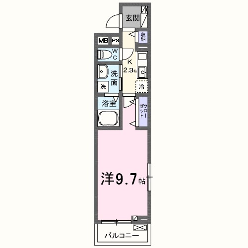 ベルドミール美野島 301号室 間取り