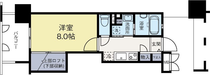 アクタス博多Vタワー 1220号室 間取り
