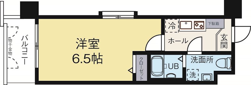 エンクレスト警固 512号室 間取り