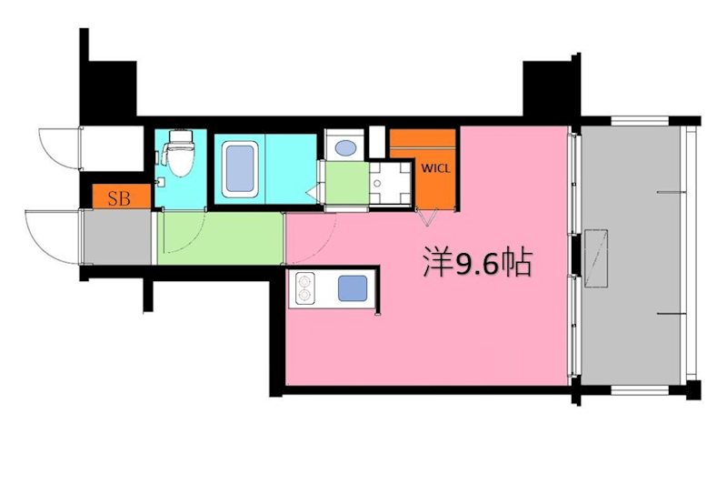 ニューガイアリルーム平尾駅前№24 602号室 間取り