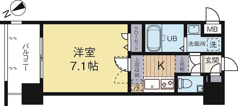 サヴォイスタジオスイーツ 408号室 間取り