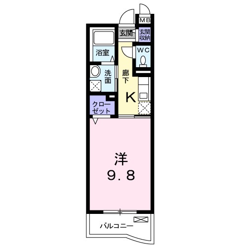 プラシード松崎 404号室 間取り