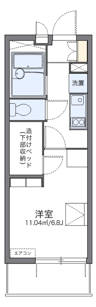 レオパレス住吉 302号室 間取り