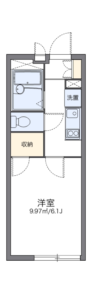 レオパレス平尾 106号室 間取り