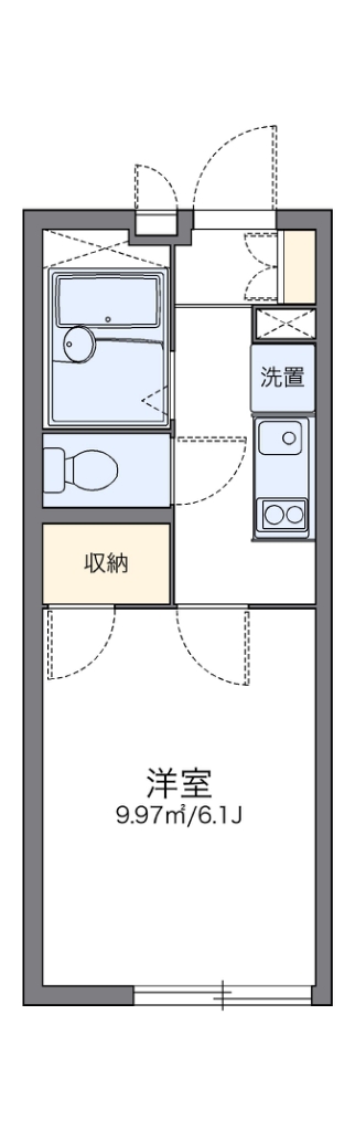 レオパレス平尾 104号室 間取り