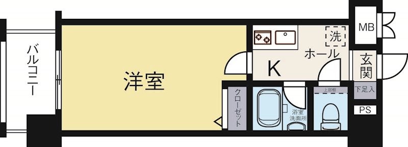 ピュアドームアプロード平尾 1001号室 間取り
