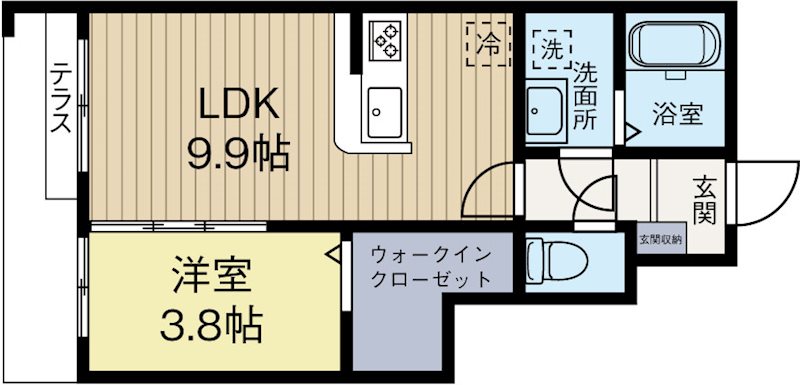 ヘキラン天神 106号室 間取り