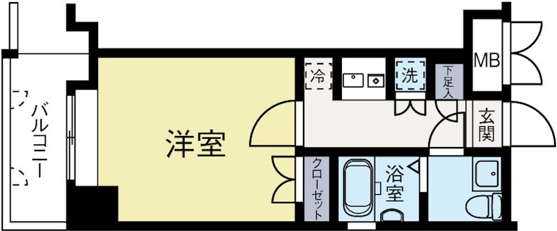 サヴォイレジェント 607号室 間取り