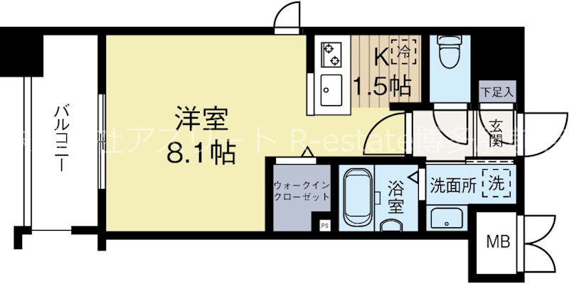 ザレジデンス博多 1001号室 間取り
