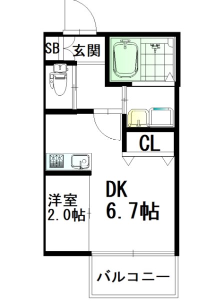 ウィルメゾン箱崎1 301号室 間取り