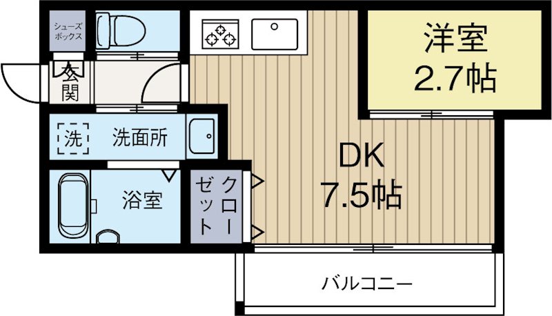 ウィルメゾン箱崎1 102号室 間取り