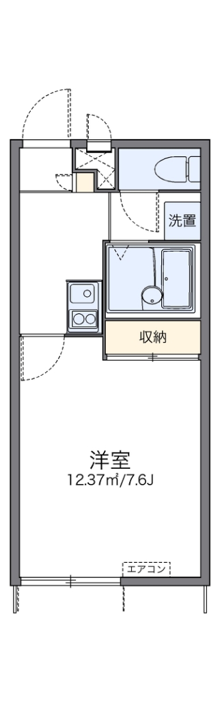 レオパレスＣｏｍｆｏｒｔ那珂 102号室 間取り