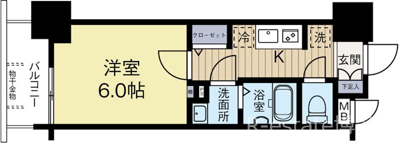 エステムプラザ天神EASTプレミアムタワー 305号室 間取り