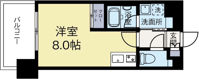 LANDIC　M3418 603号室 間取り