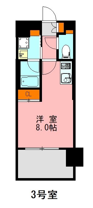 LANDIC　M3418 203号室 間取り