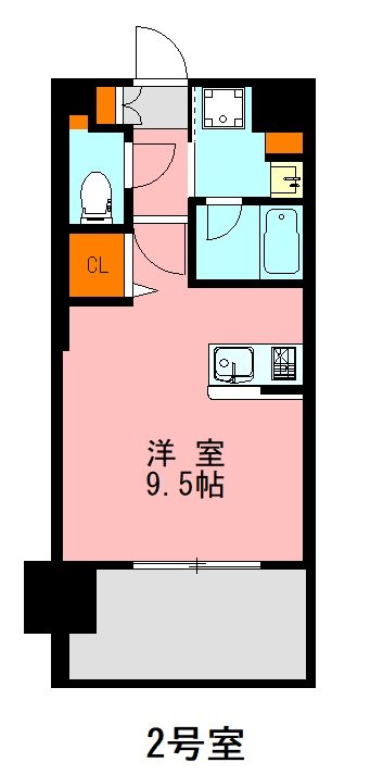 LANDIC　M3418 202号室 間取り