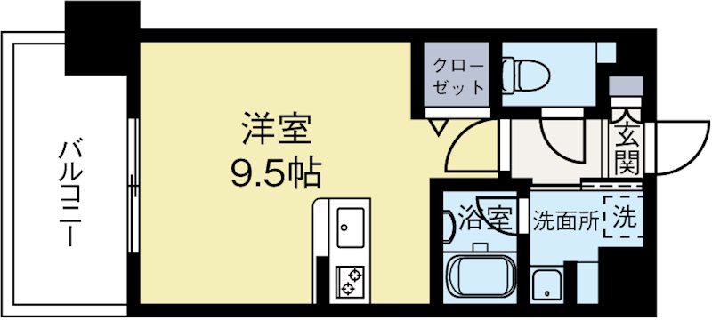 LANDIC　M3418 302号室 間取り