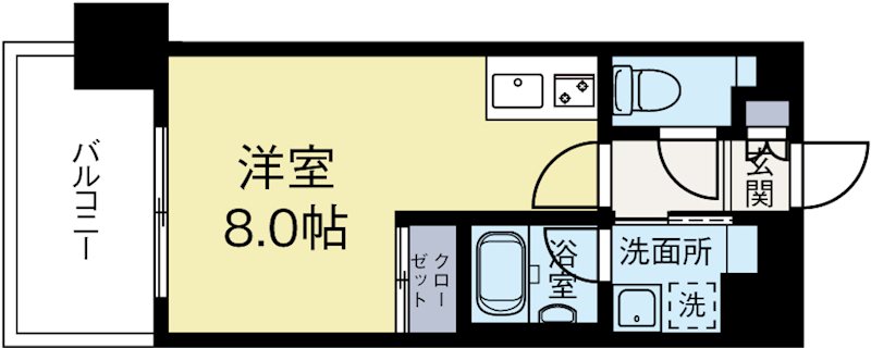 LANDIC　M3418 606号室 間取り