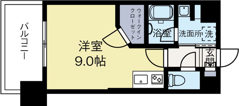 LANDIC　M3418 507号室 間取り