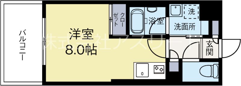 LANDIC　M3418 1105号室 間取り