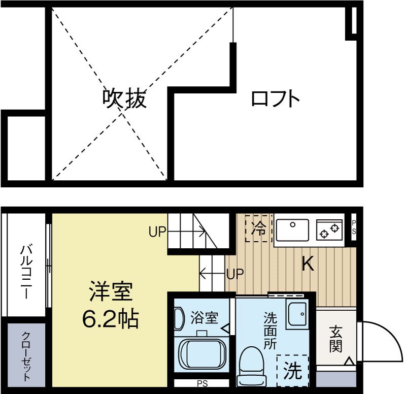 プリムローズ吉塚 101号室 間取り