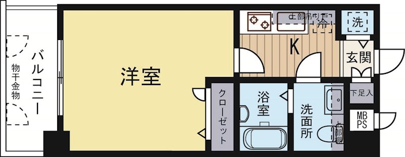 ピュアドームアーティック平尾 407号室 間取り