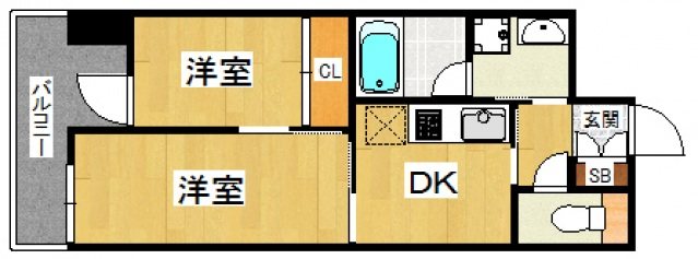 プライム香椎 803号室 間取り