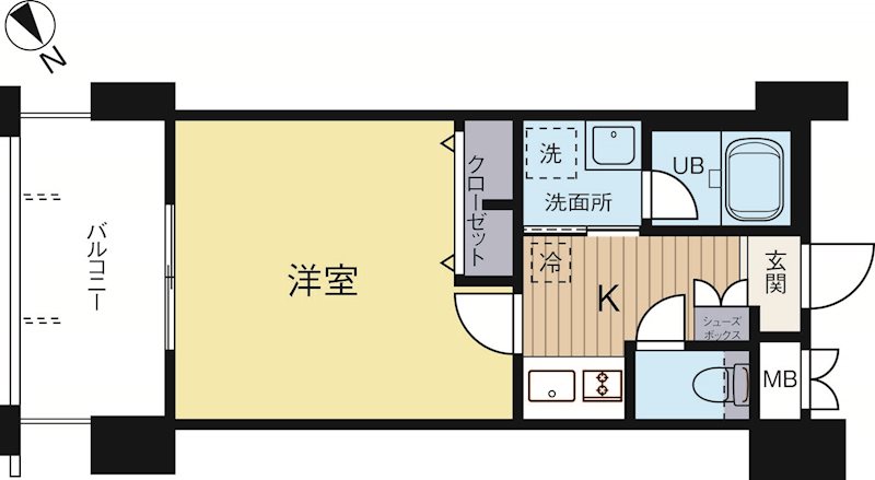 エンクレスト県庁前 403号室 間取り