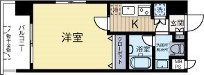 ピュアドームブライトン博多 503号室 間取り