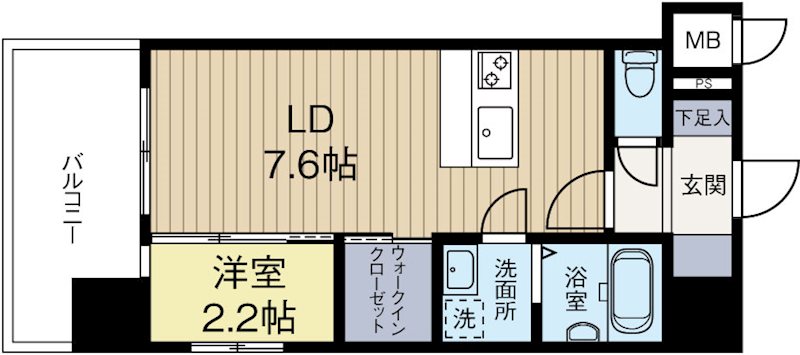 プレスタイルベイエリア石城 1101号室 間取り