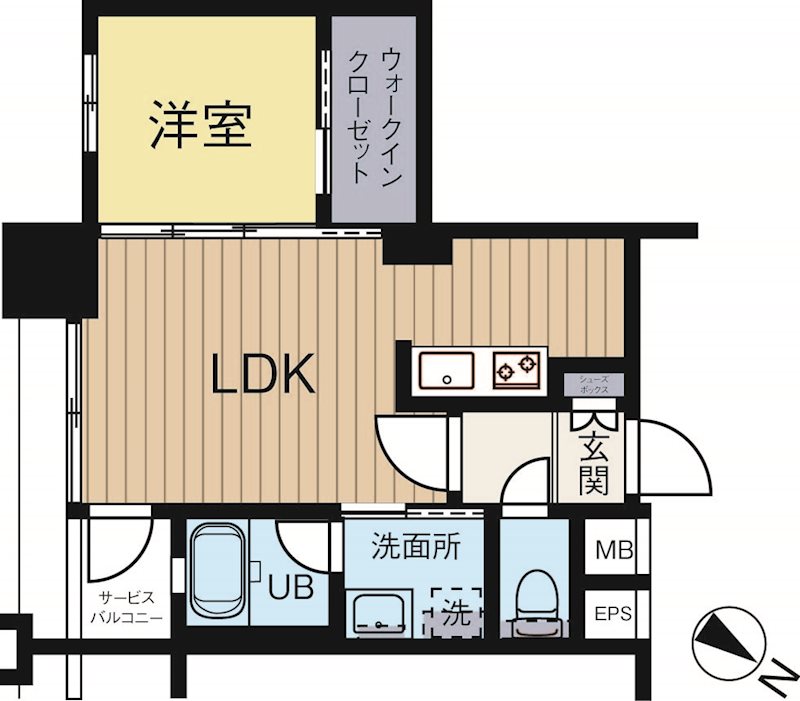 エンクレストベイ天神東3 901号室 間取り
