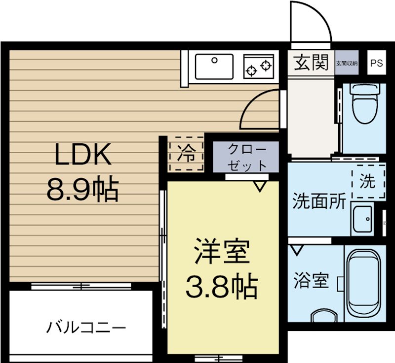 robot home 箱崎 302号室 間取り