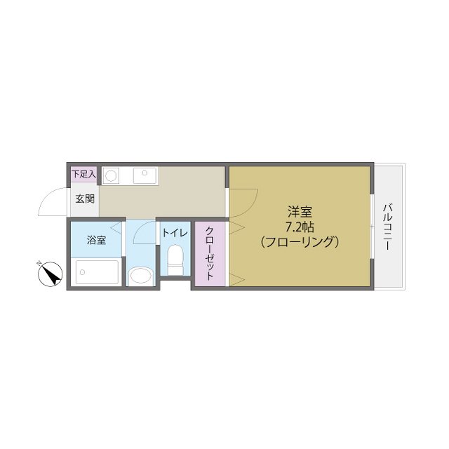 ペルソネ高宮 105号室 間取り