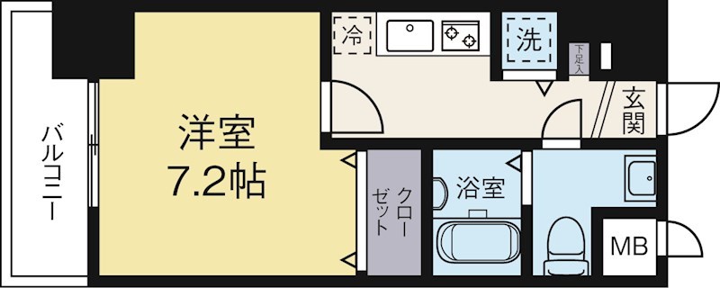 アソシアグロッツォ博多セントラルタワー 1001号室 間取り