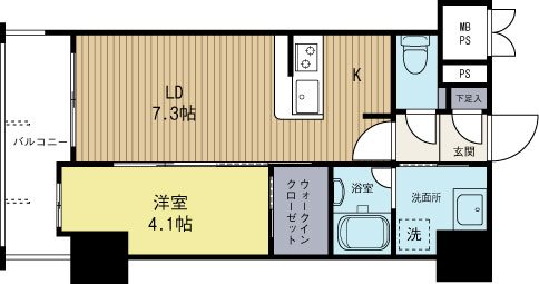 ネストピア博多駅前2 702号室 間取り