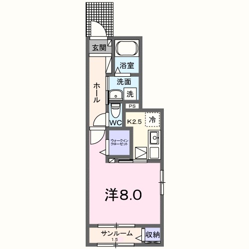 プレミ－ル 101号室 間取り