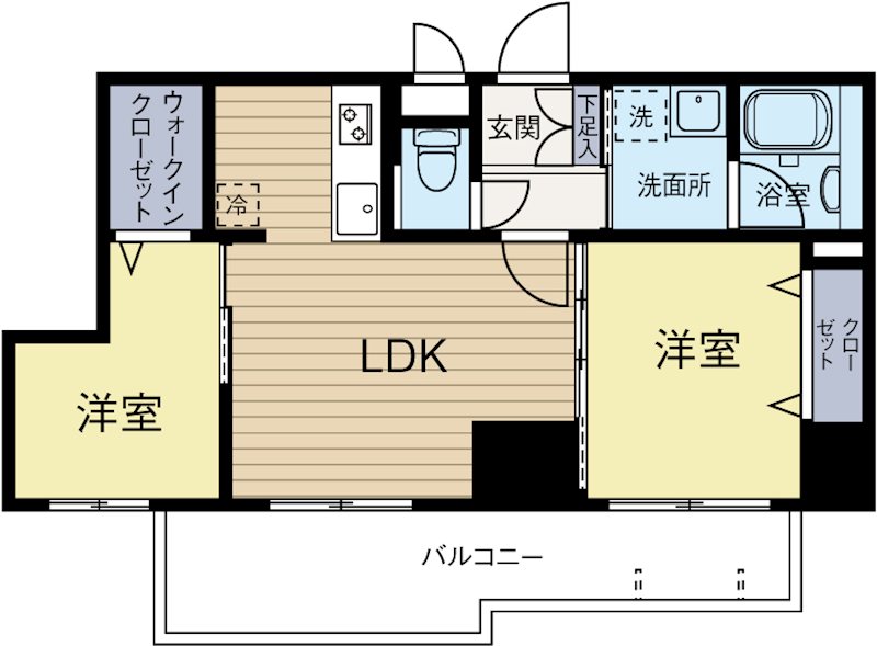 グランフォーレラグゼ博多駅南 205号室 間取り