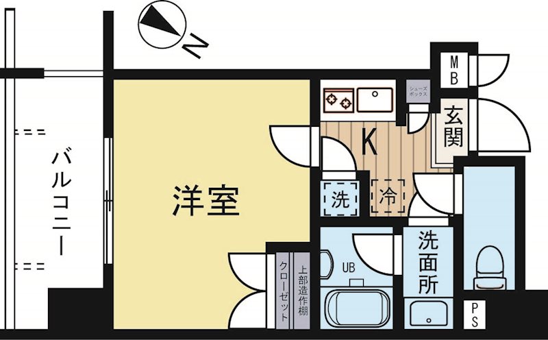 エンクレスト白金 801号室 間取り