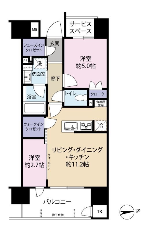 パークホームズ大濠公園フロント 403号室 間取り