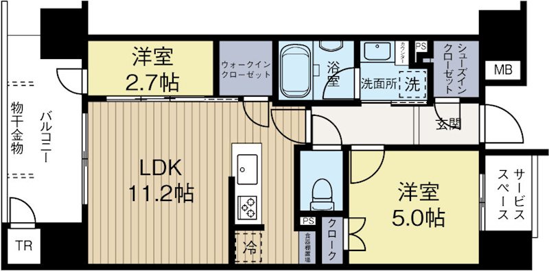 パークホームズ大濠公園フロント 403号室 間取り