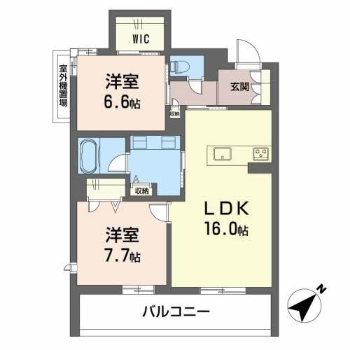 BloomStage白金 301号室 間取り