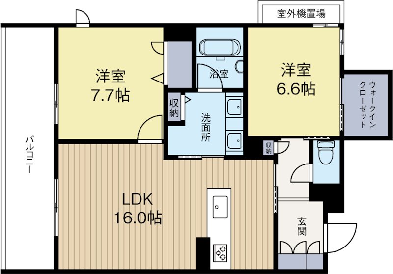 BloomStage白金 301号室 間取り
