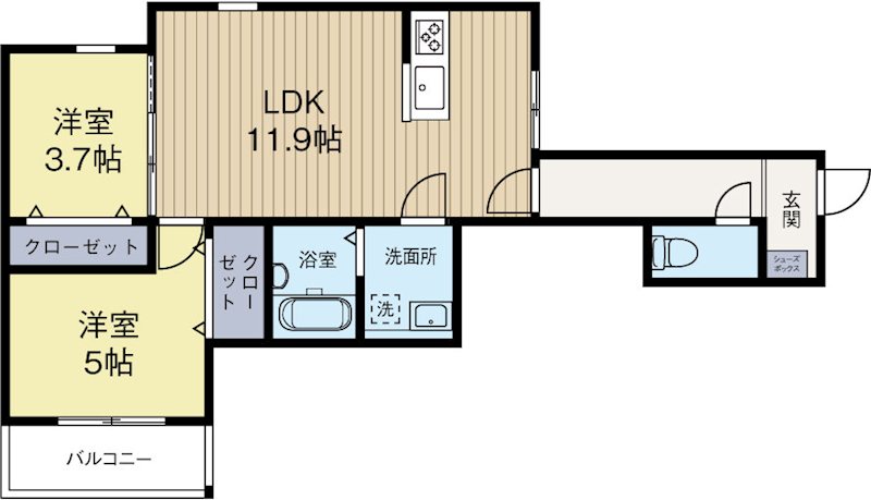 アビリタNOB博多駅東グランデ 202号室 間取り