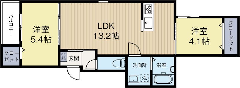 アビリタNOB博多駅東グランデ 201号室 間取り