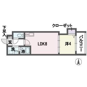 アミューゼ博多 903号室 間取り
