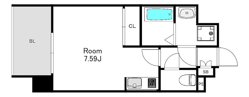 MODERN PALAZZO 博多駅南Vogue 303号室 間取り