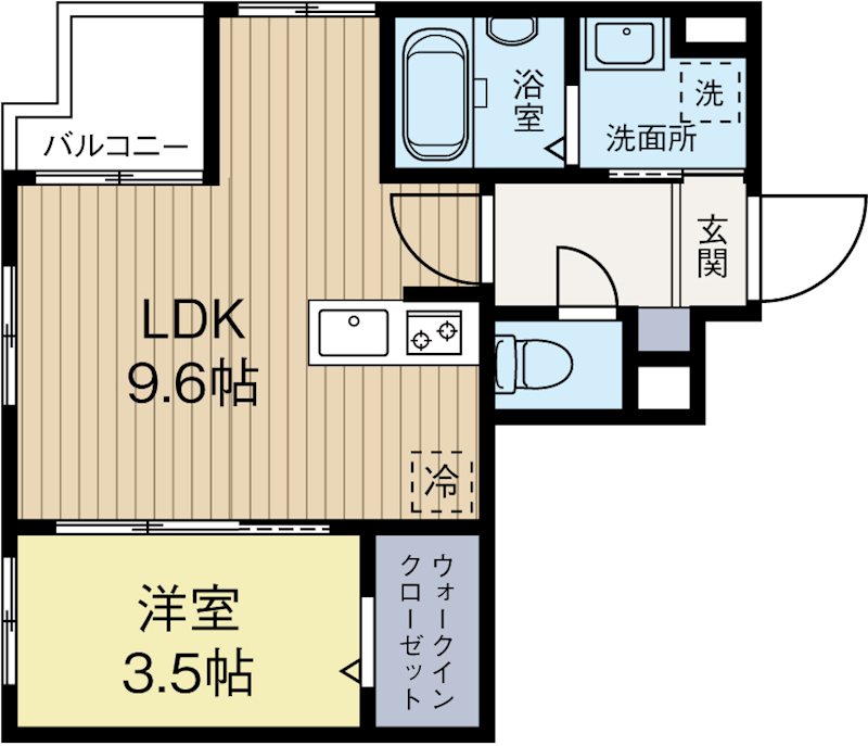 アヴァンセ千早 110号室 間取り
