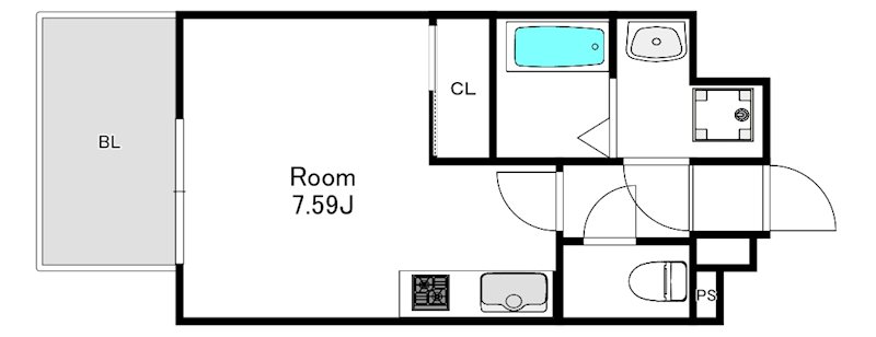 MODERN PALAZZO 博多駅南Vogue 203号室 間取り