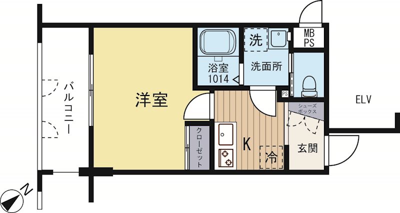 サヴォイエクセルシオール 1206号室 間取り